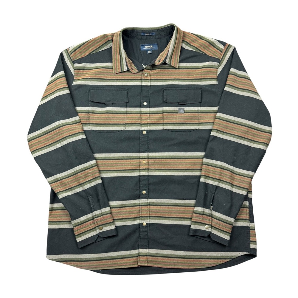 Roark Shirt Men XXL Diablo Alpinist Flannel Wool‎ Blend Long Sleeve Button Up